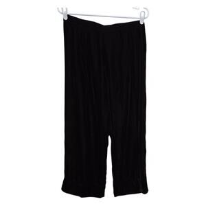 Limelight Velvet Wide Leg Cropped Pants Brown Medium